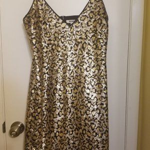 BB Dakota Black & Gold Cocktail Dress - Size 4